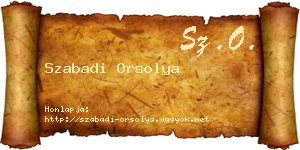 Szabadi Orsolya névjegykártya