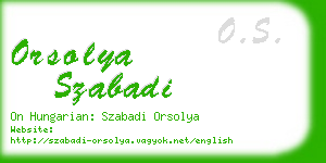 orsolya szabadi business card